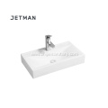 washroom one piece ceramic vanity sink